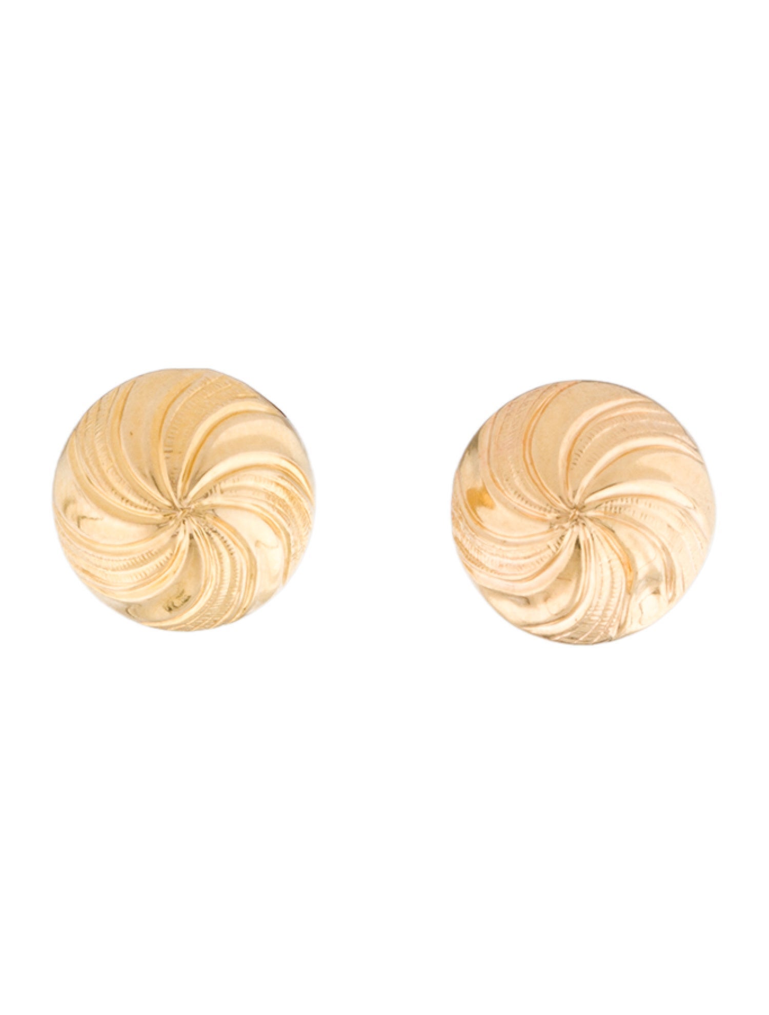 Earrings 14K Textured Button Stud Earring