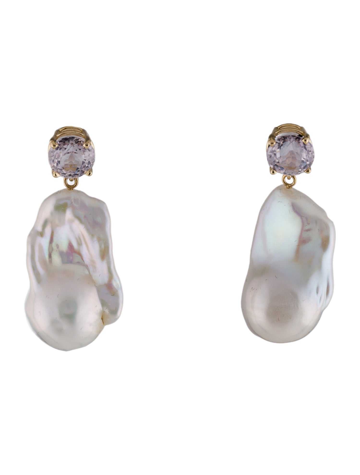 Earrings 14K Pearl & Diamond Drop