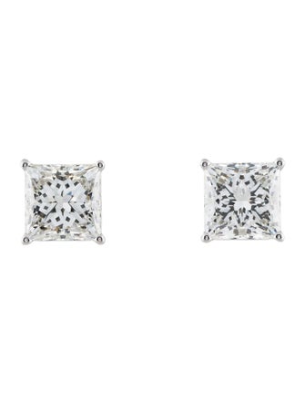 Earrings 14K 12.10ctw Lab-Grown Diamond Solitaire Stud Earrings