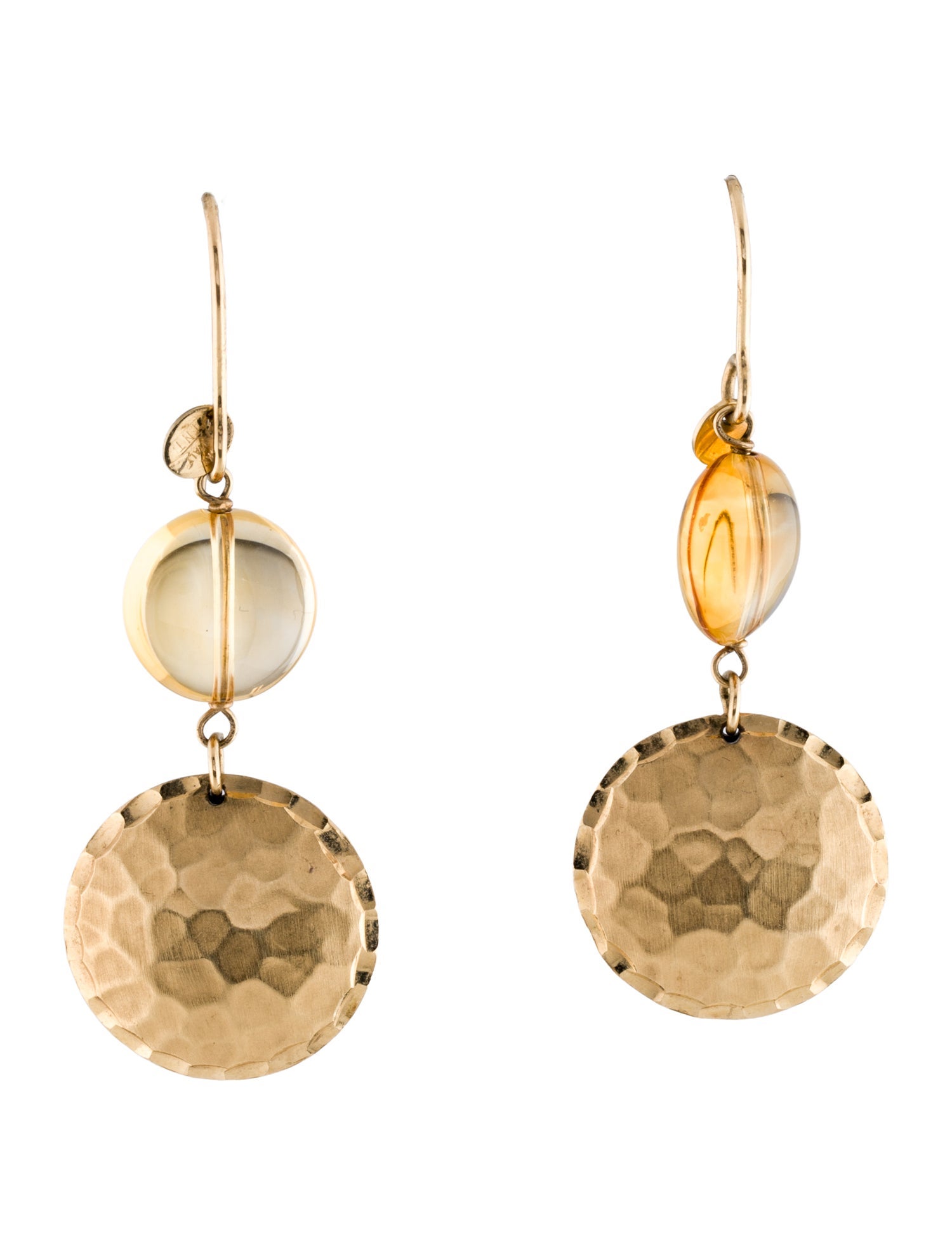 Earrings 14K Citrine Drop