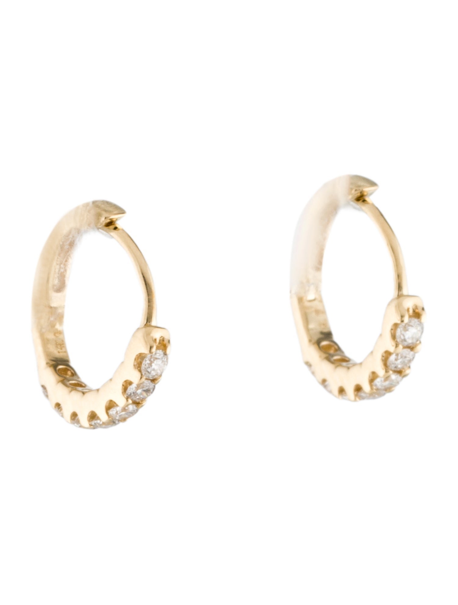 Earrings 14K Diamond Huggie