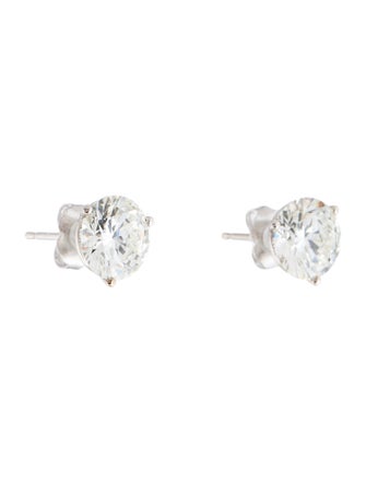 Earrings 14K 4.04ctw Lab-Grown Diamond Solitaire Stud Earrings