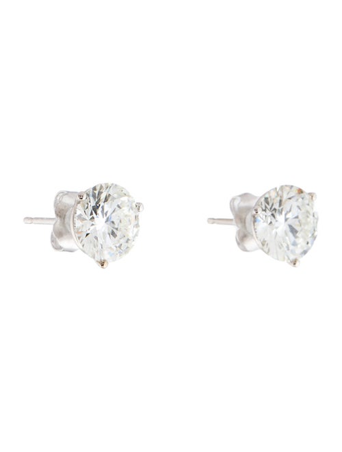 Earrings 14K 4.04ctw Lab-Grown Diamond Solitaire Stud Earrings