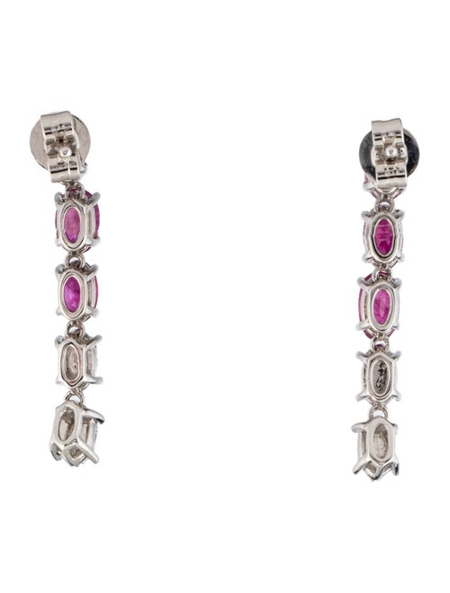 Earrings 14K 1.71ctw Ruby & Diamond Drop Earrings