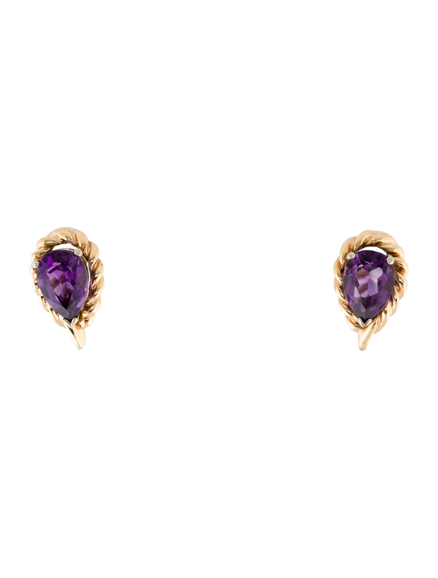 Earrings 14K 3.54ctw Amethyst Clip-On Earrings