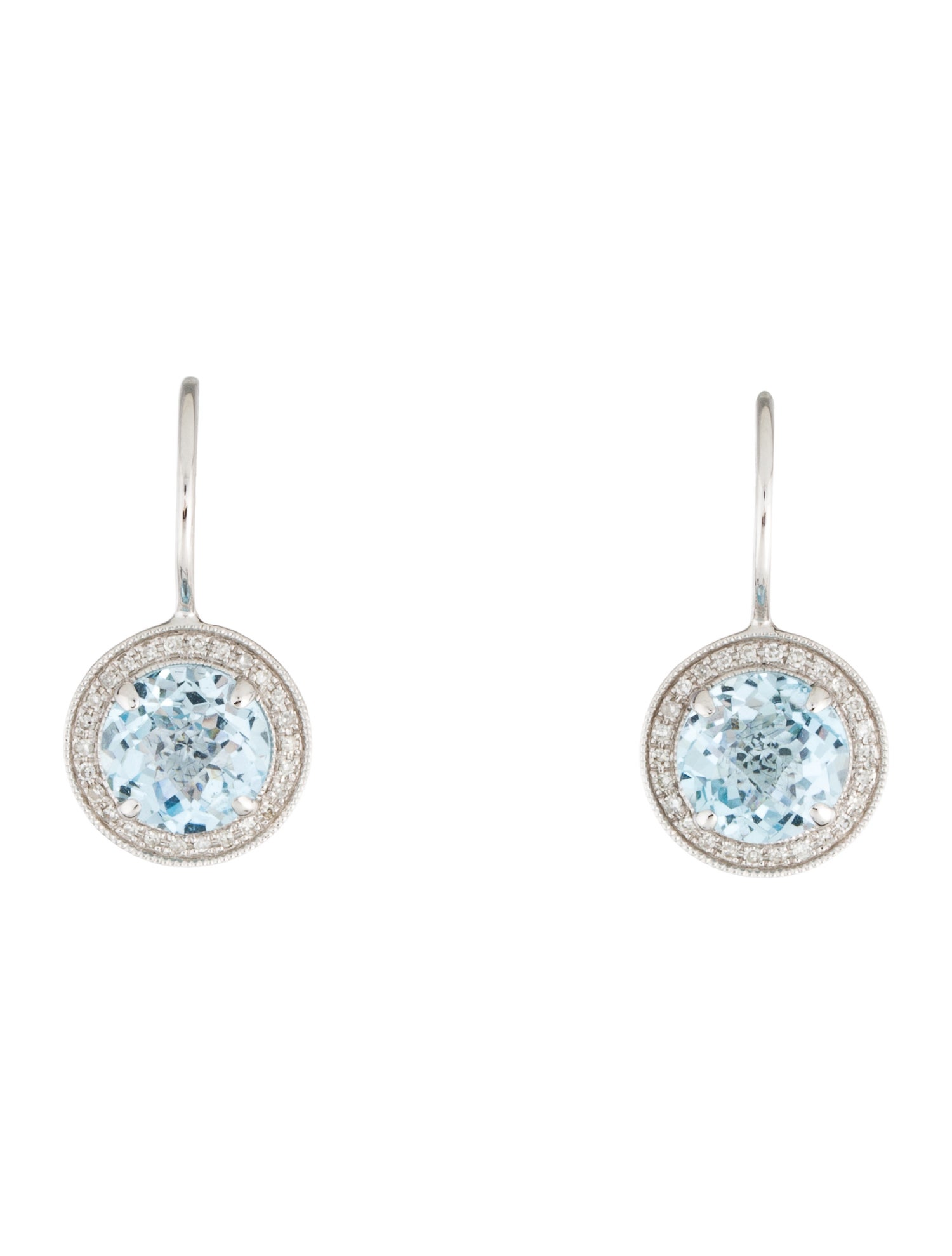 Earrings 14K Topaz & Diamond Drop