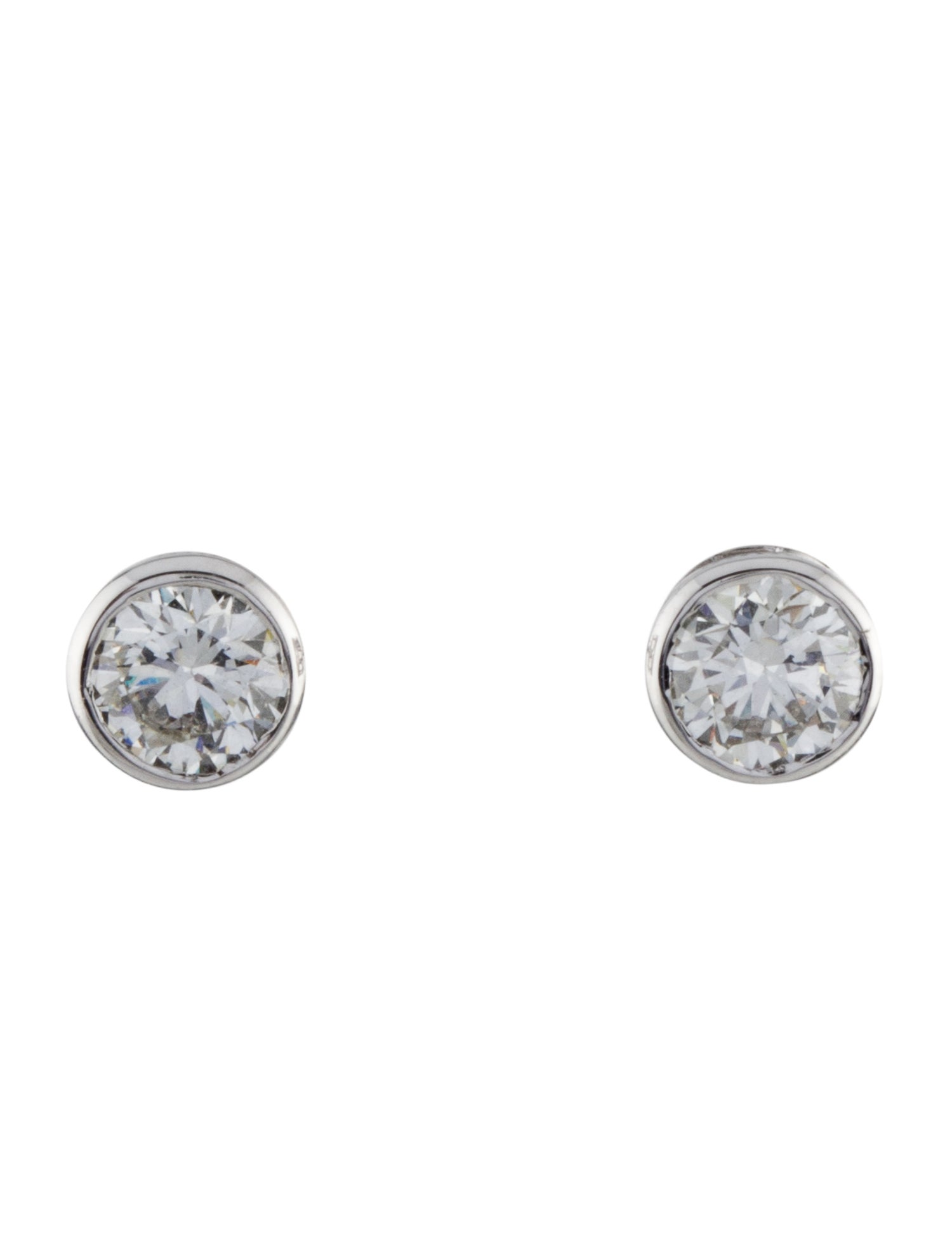 Earrings 14K 1.00ctw Lab-Grown Diamond Bezel Stud Earrings