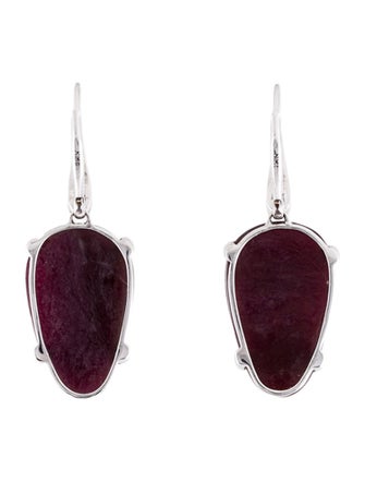 Earrings 18K Ruby & Diamond Drop Earrings