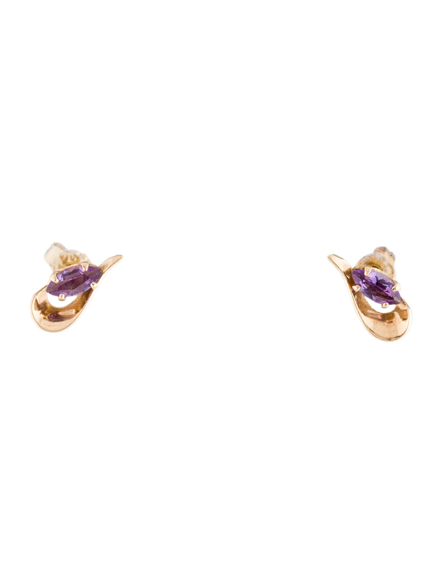 Earrings 14K Amethyst Stud