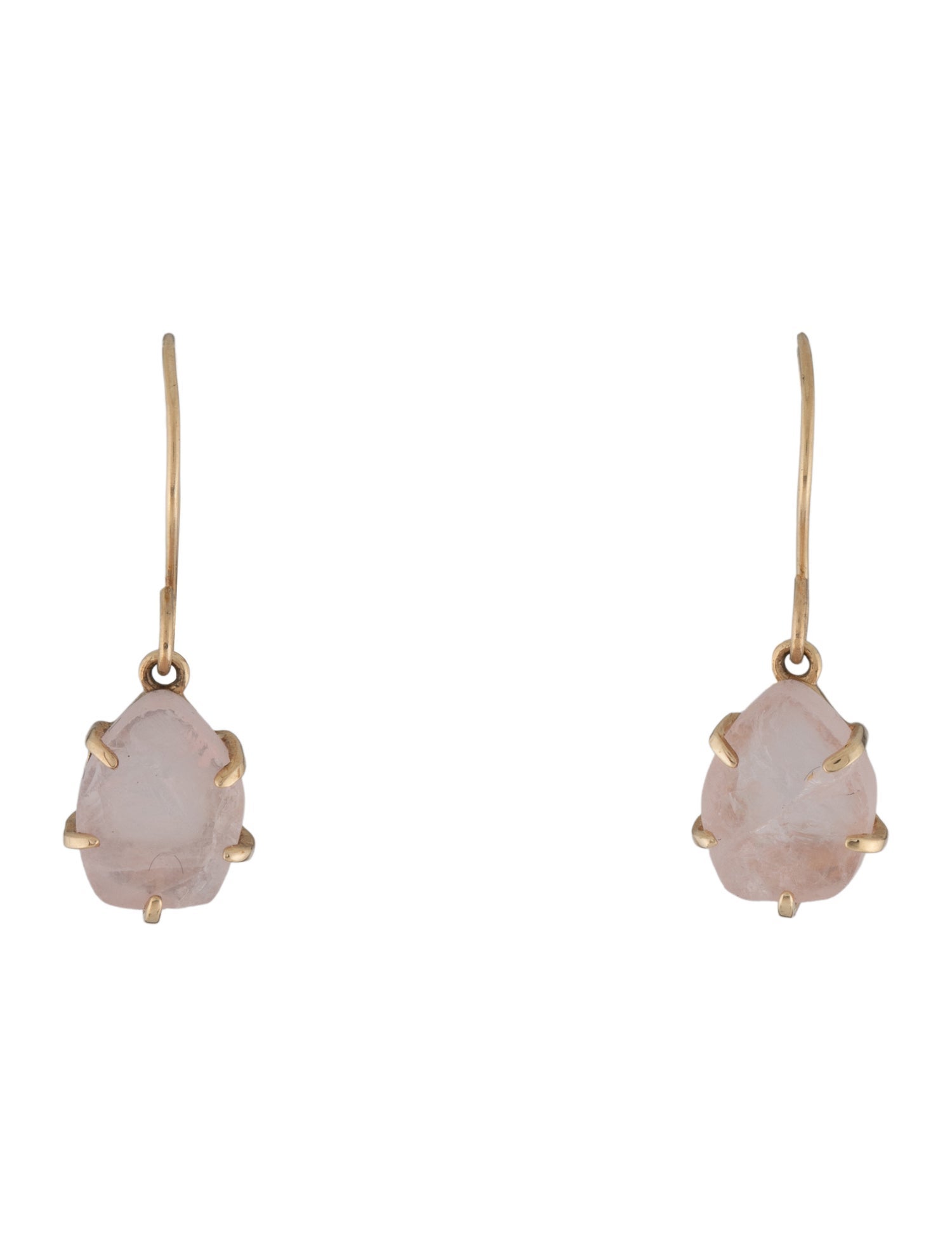 Earrings 14K Rose Quartz Drop