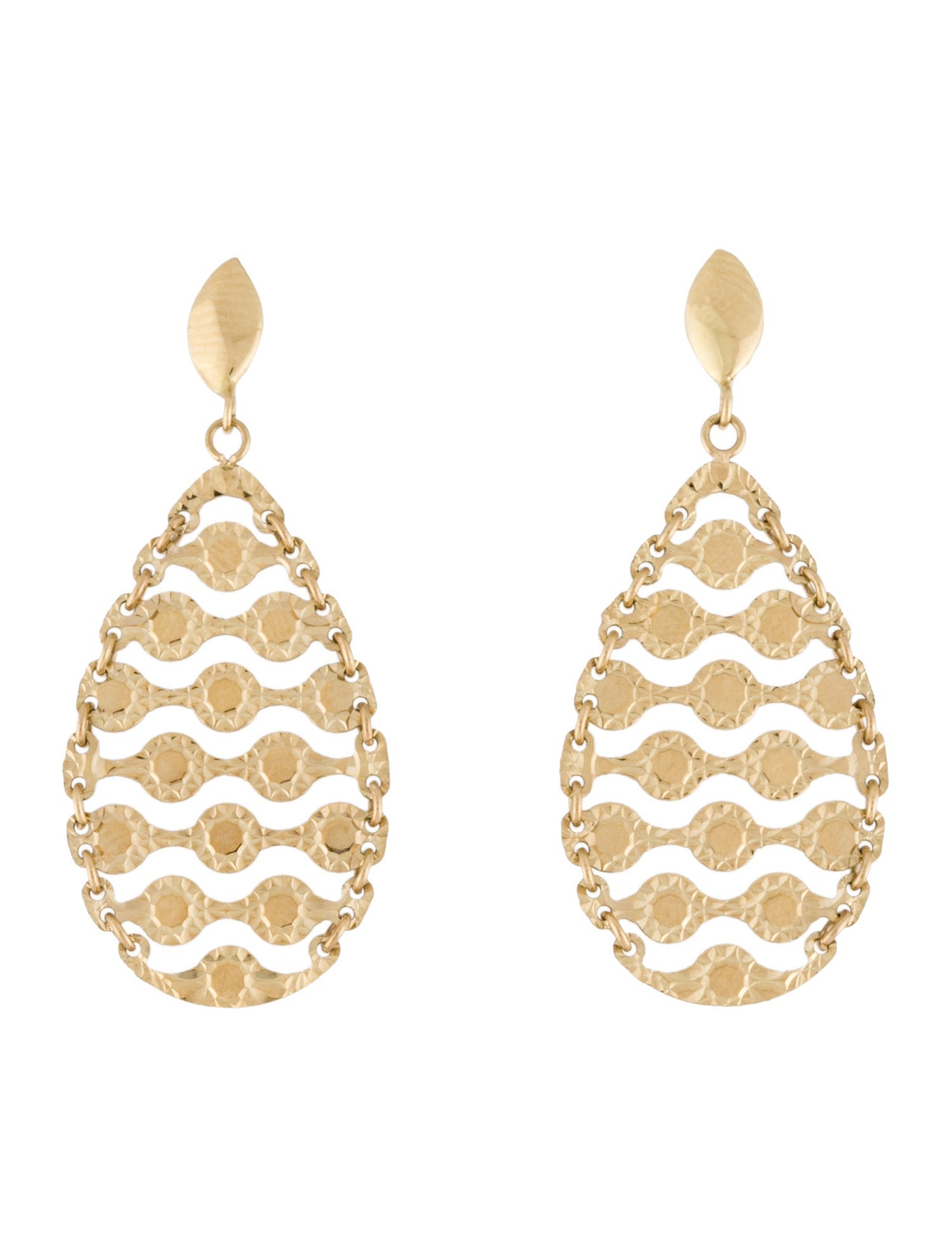 Earrings 10K Accordion Drop