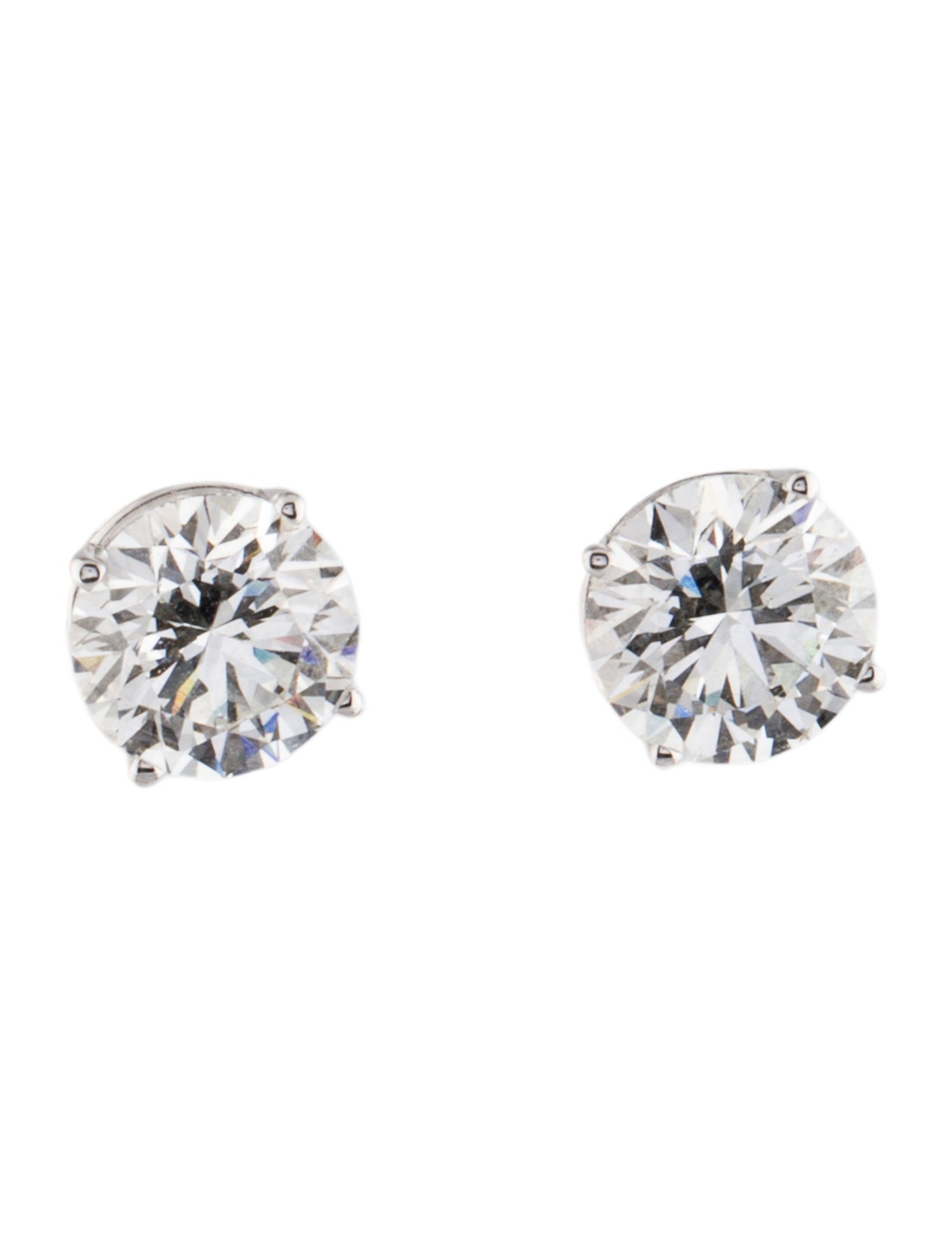 Earrings 14K 3.43ctw Lab-Grown Diamond Solitaire Stud Earrings