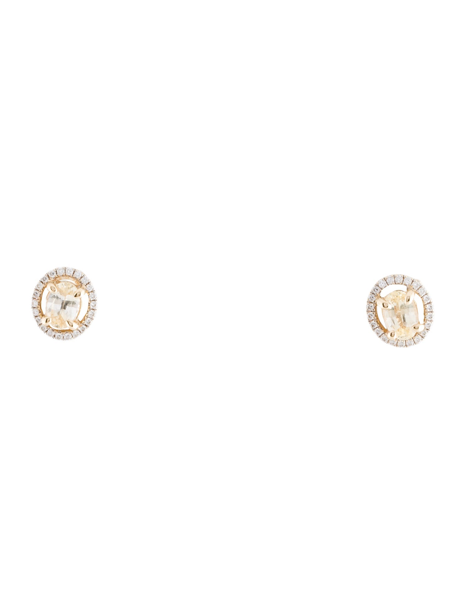 Earrings 14K Sapphire & Diamond Stud