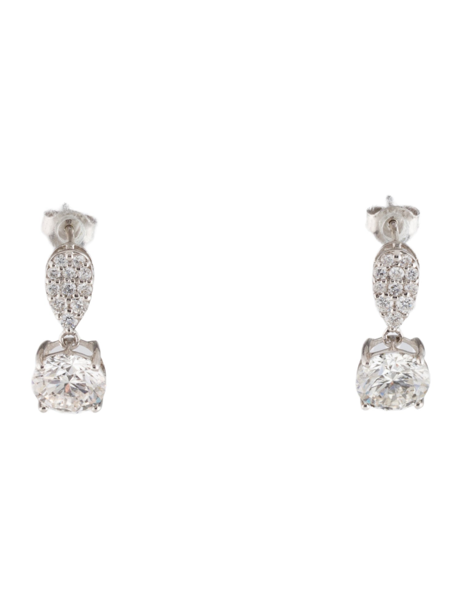 Earrings 14K 3.28ctw Lab-Grown Diamond Drop Earrings