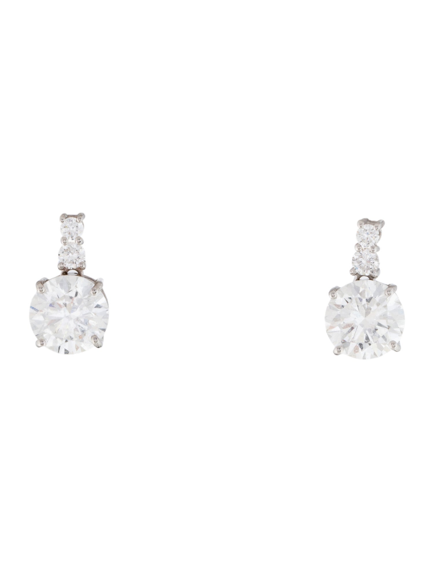 Earrings 14K 3.07ctw Lab-Grown Diamond Stud Dangle Earrings
