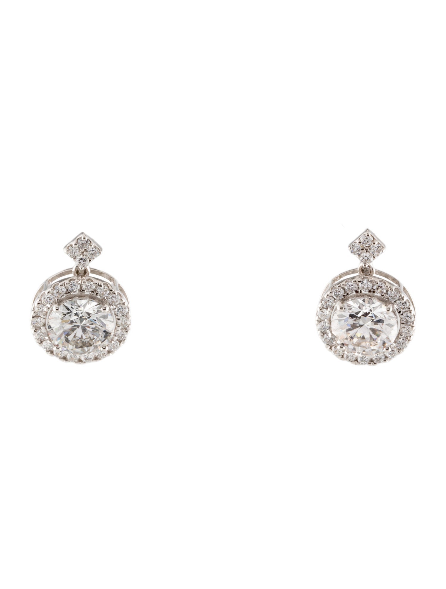 Earrings 14K 3.83ctw Lab-Grown Diamond Drop Earrings