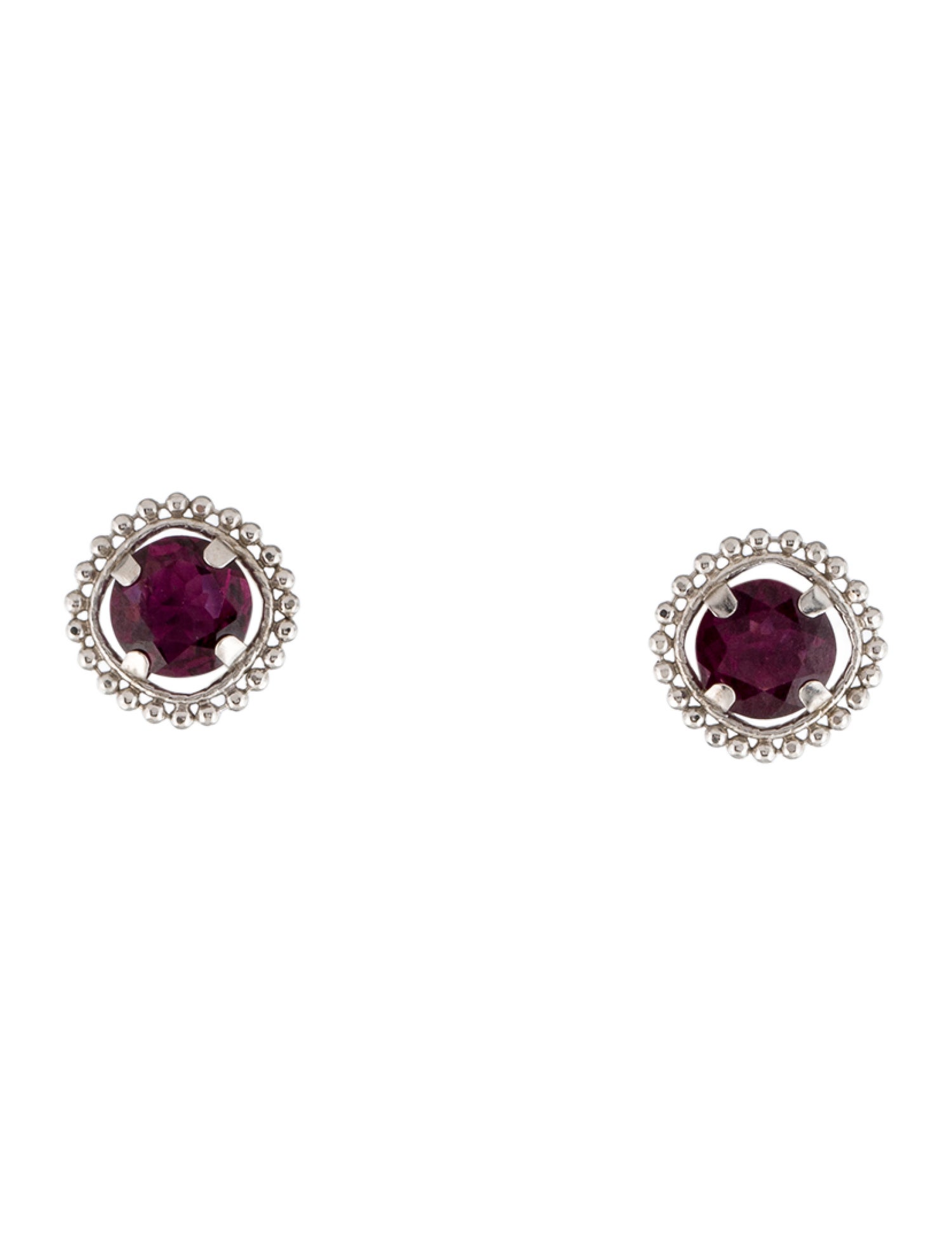 Earrings 10K Garnet Stud