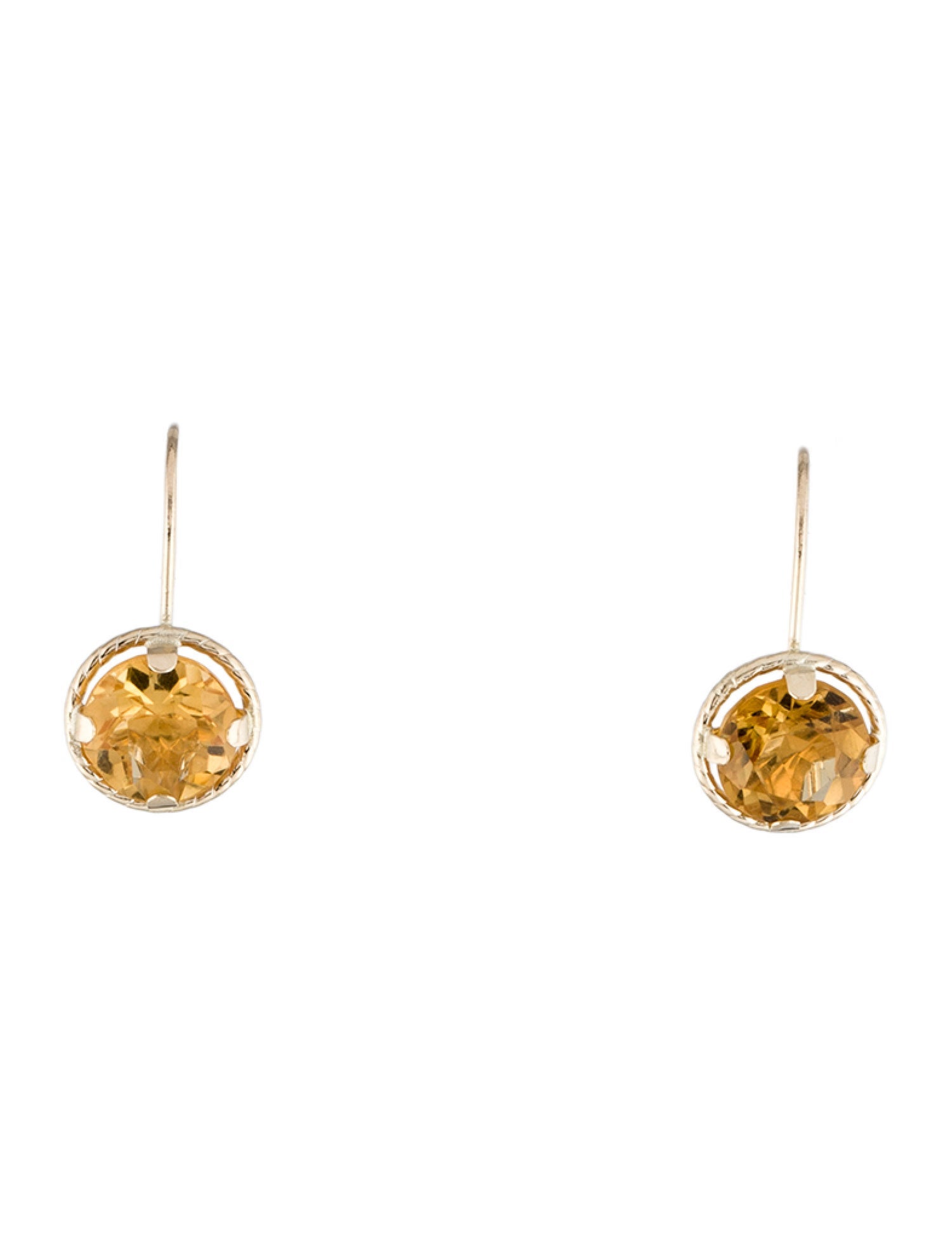 Earrings 10K Citrine Drop Earrings