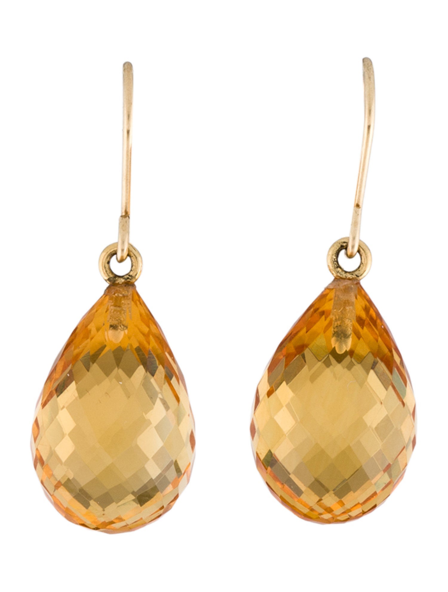 Earrings 14K Citrine Drop