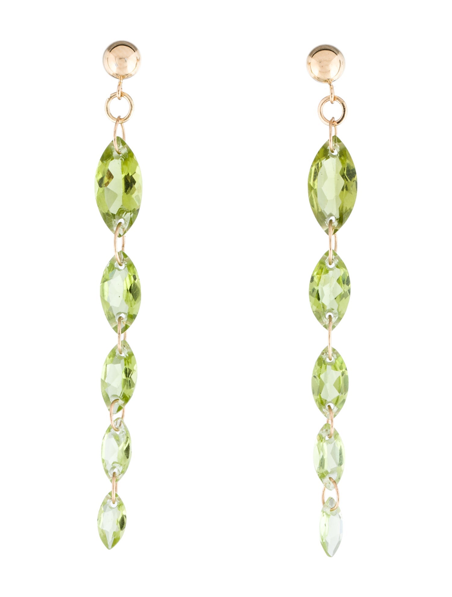 Earrings 14K Peridot Drop Earrings