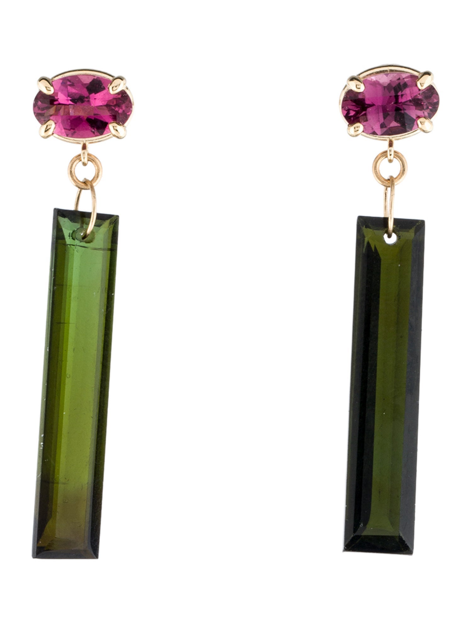 Earrings 14K Tourmaline Drop Earrings