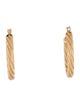 Earrings 14K Twisted Textured Hoop Earrings