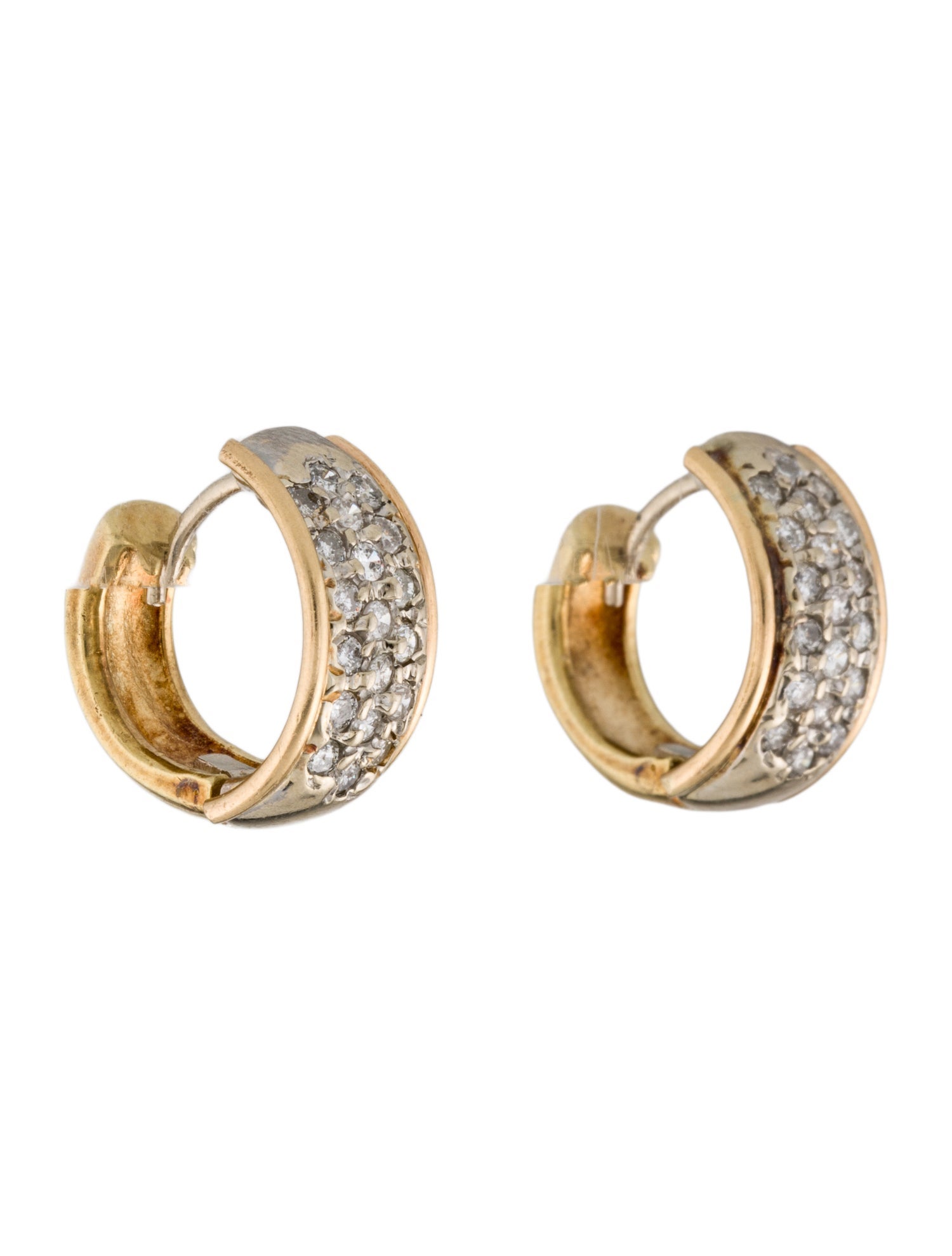 Earrings 14K Diamond Hoop