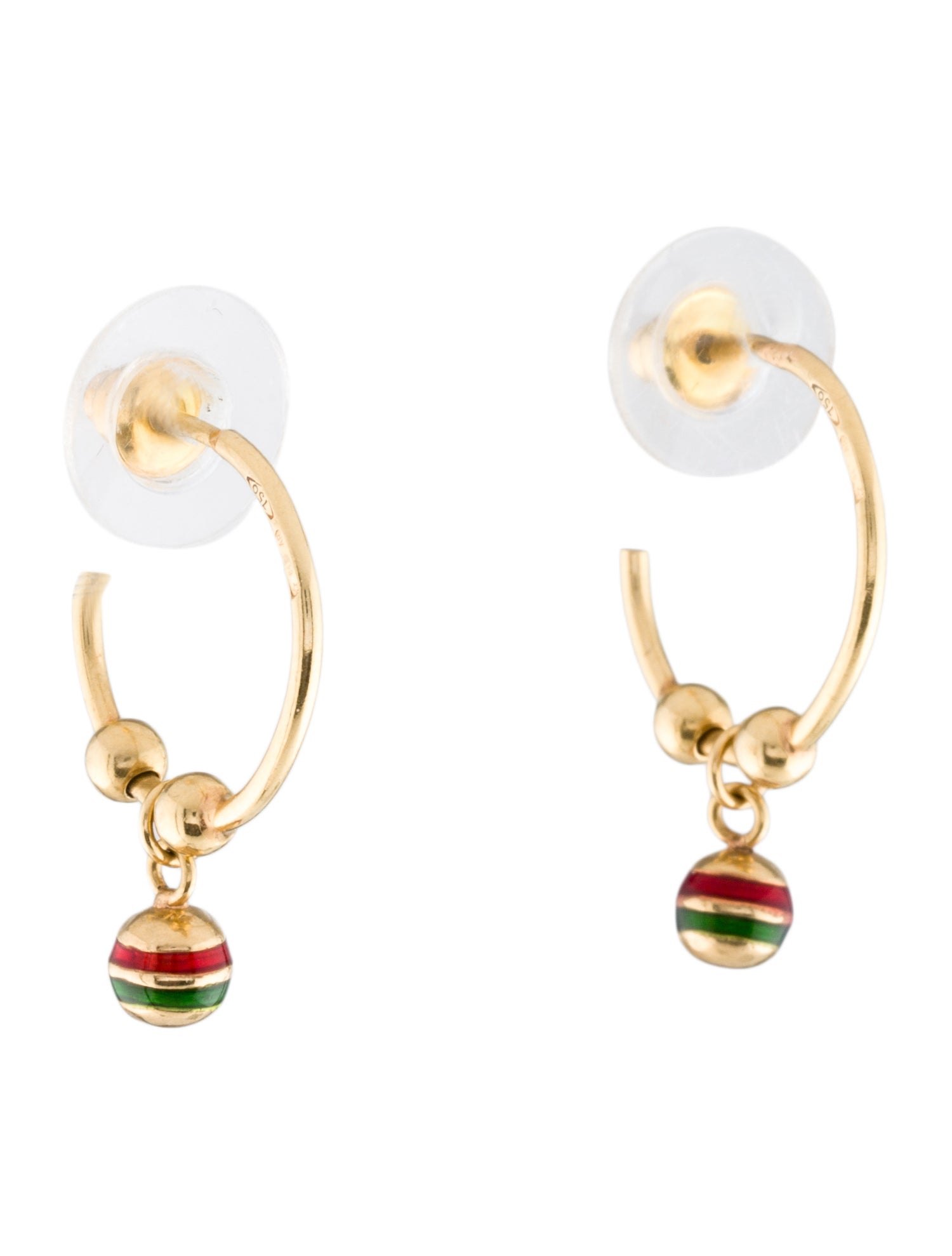 Earrings 18K Hoop Drop Earrings