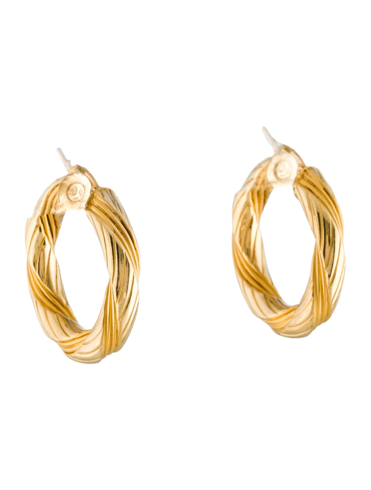 Earrings 18K Twist Hoop