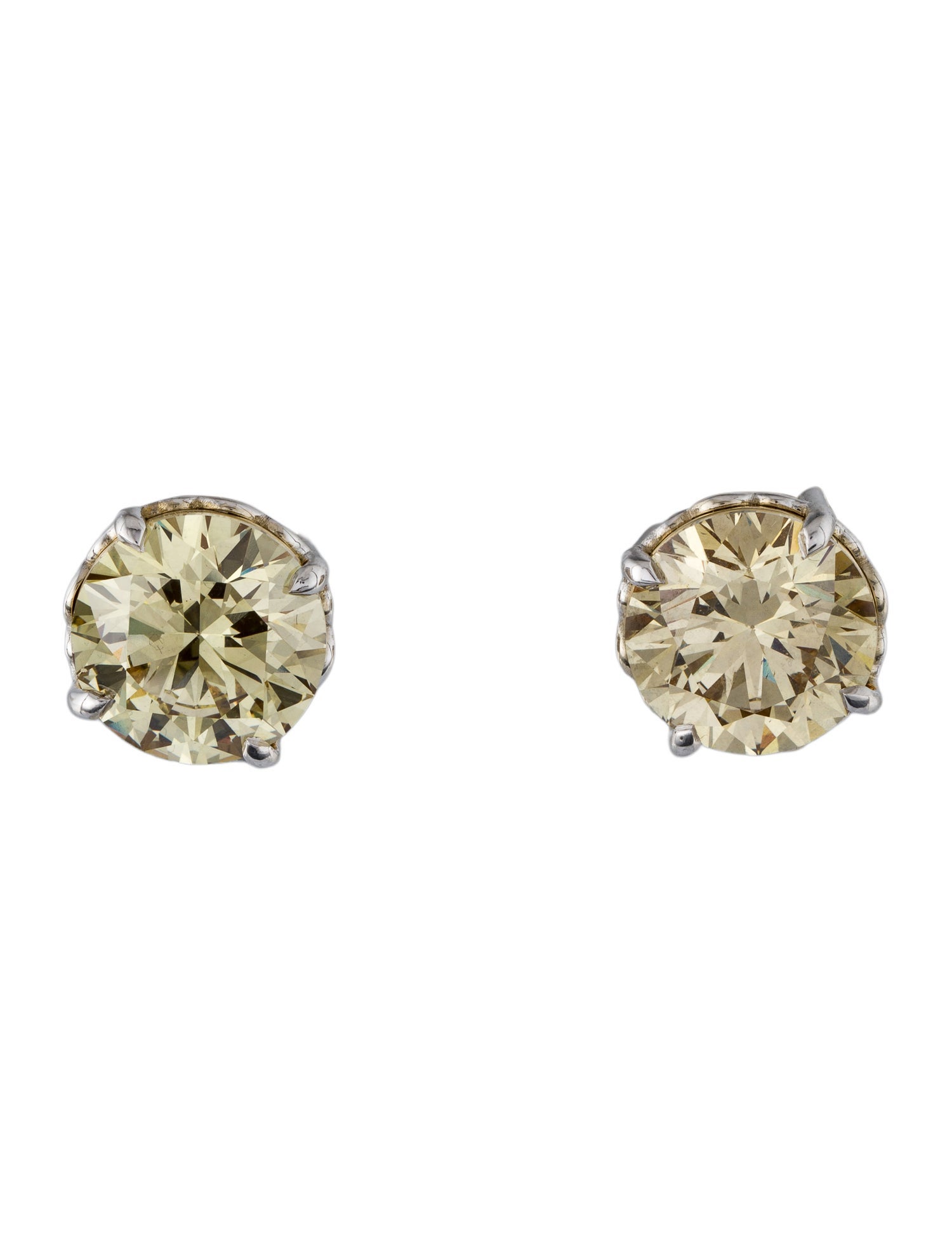 Earrings 14K 10.06ctw Lab-Grown Diamond Solitaire Stud