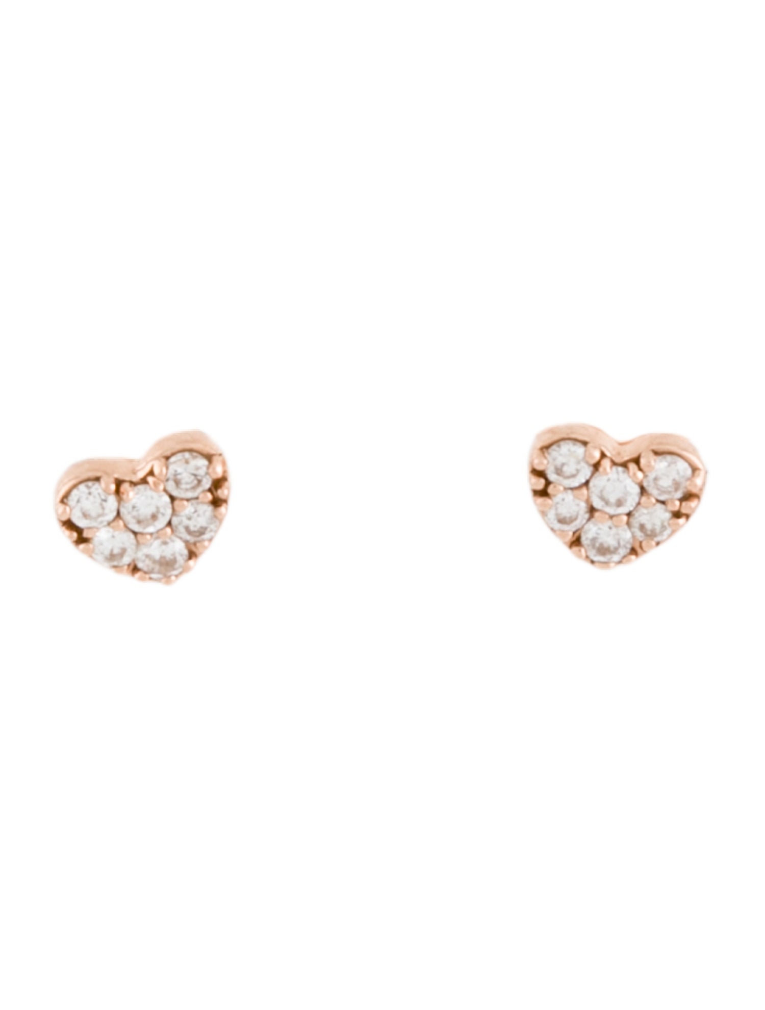 Earrings Eliza Page 14K Diamond Tiny Heart Stud
