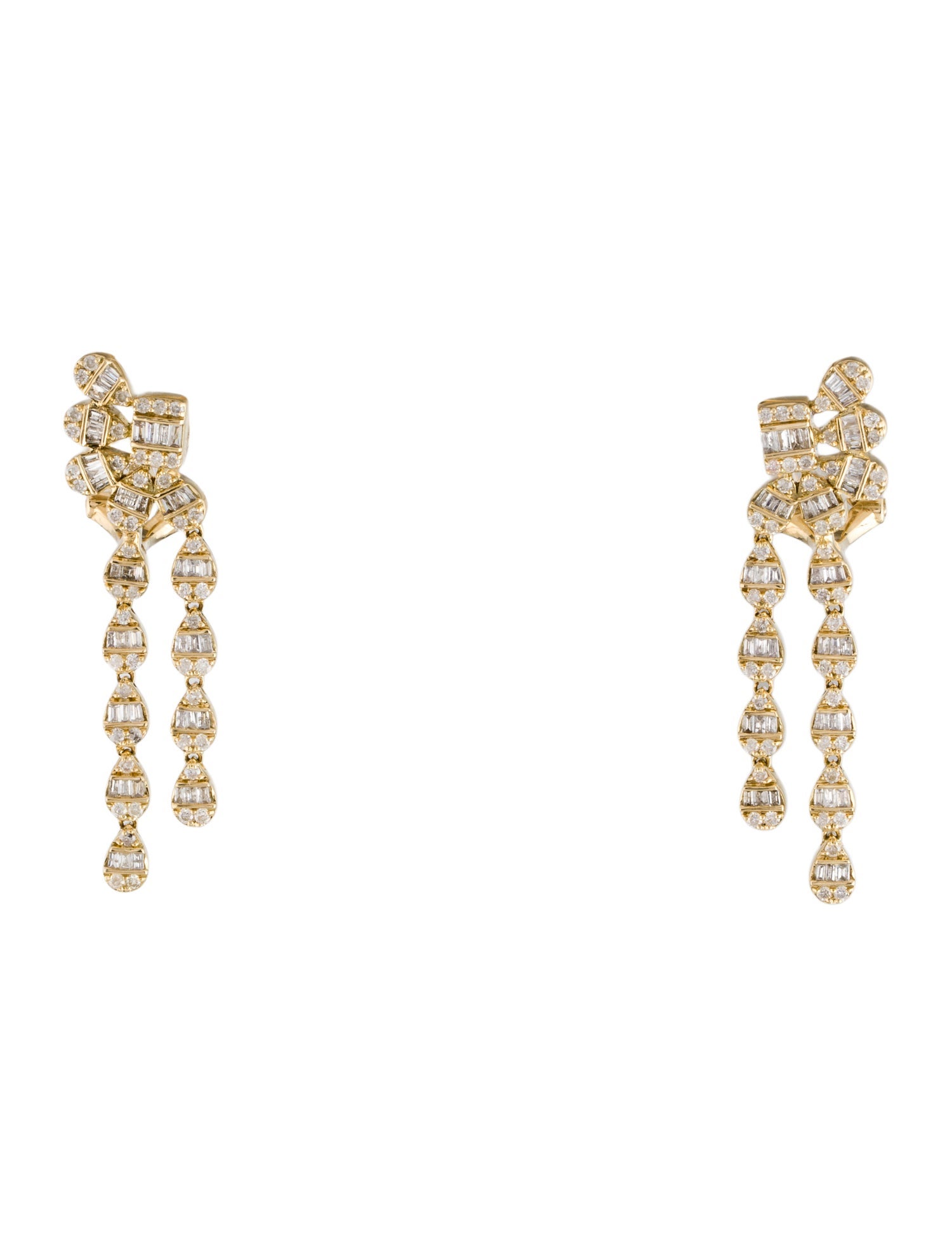 Earrings 14K 1.21ctw Diamond Earclip Drop