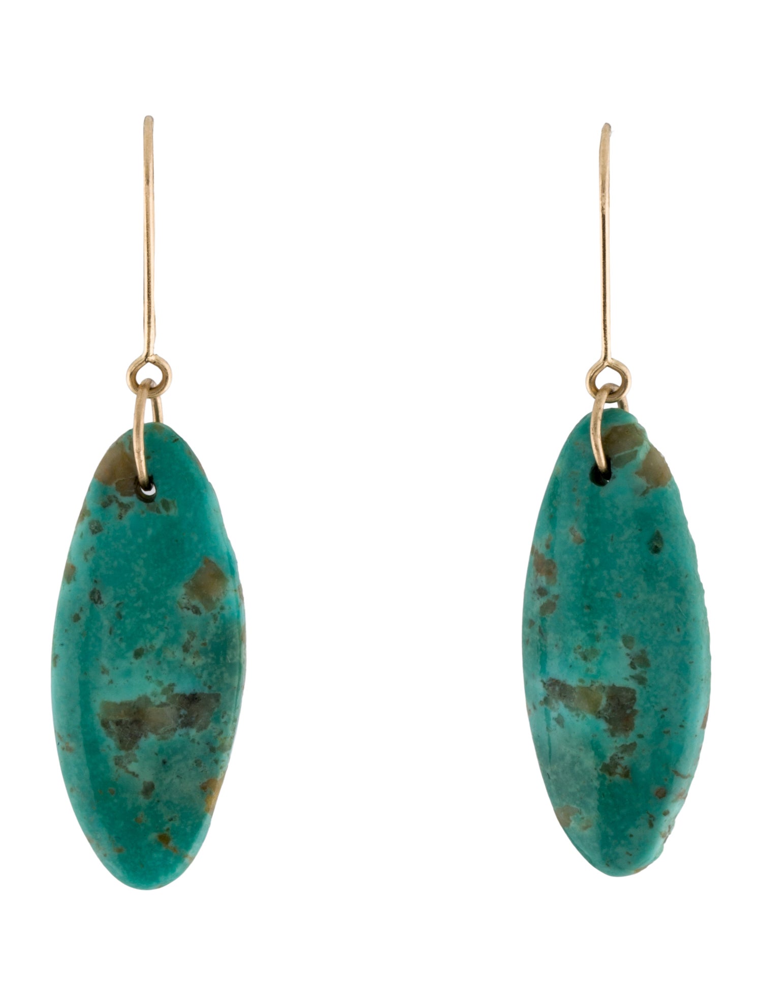 Earrings 14K Turquoise Drop
