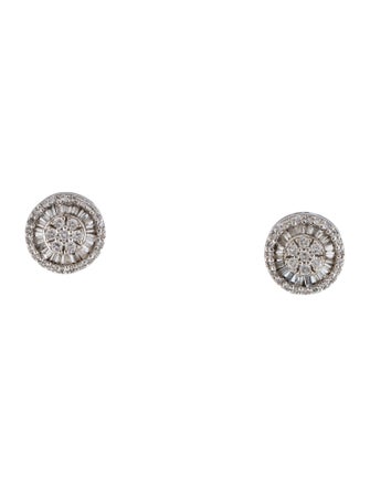 Earrings 14K Diamond Cluster Stud Earrings