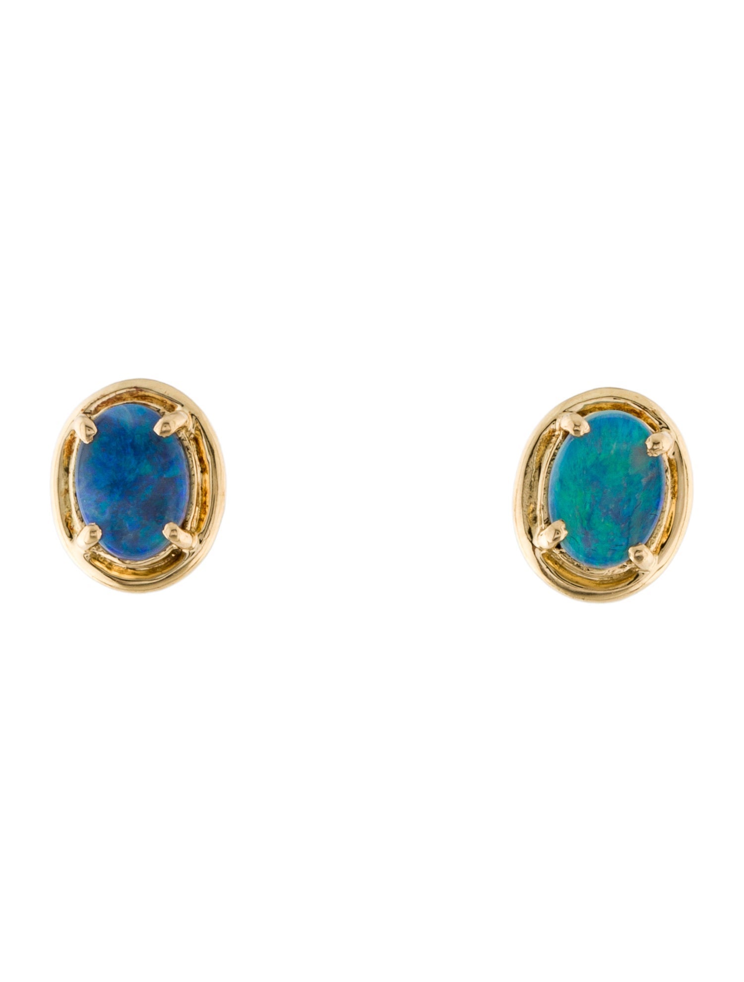 Earrings 18K Opal Stud