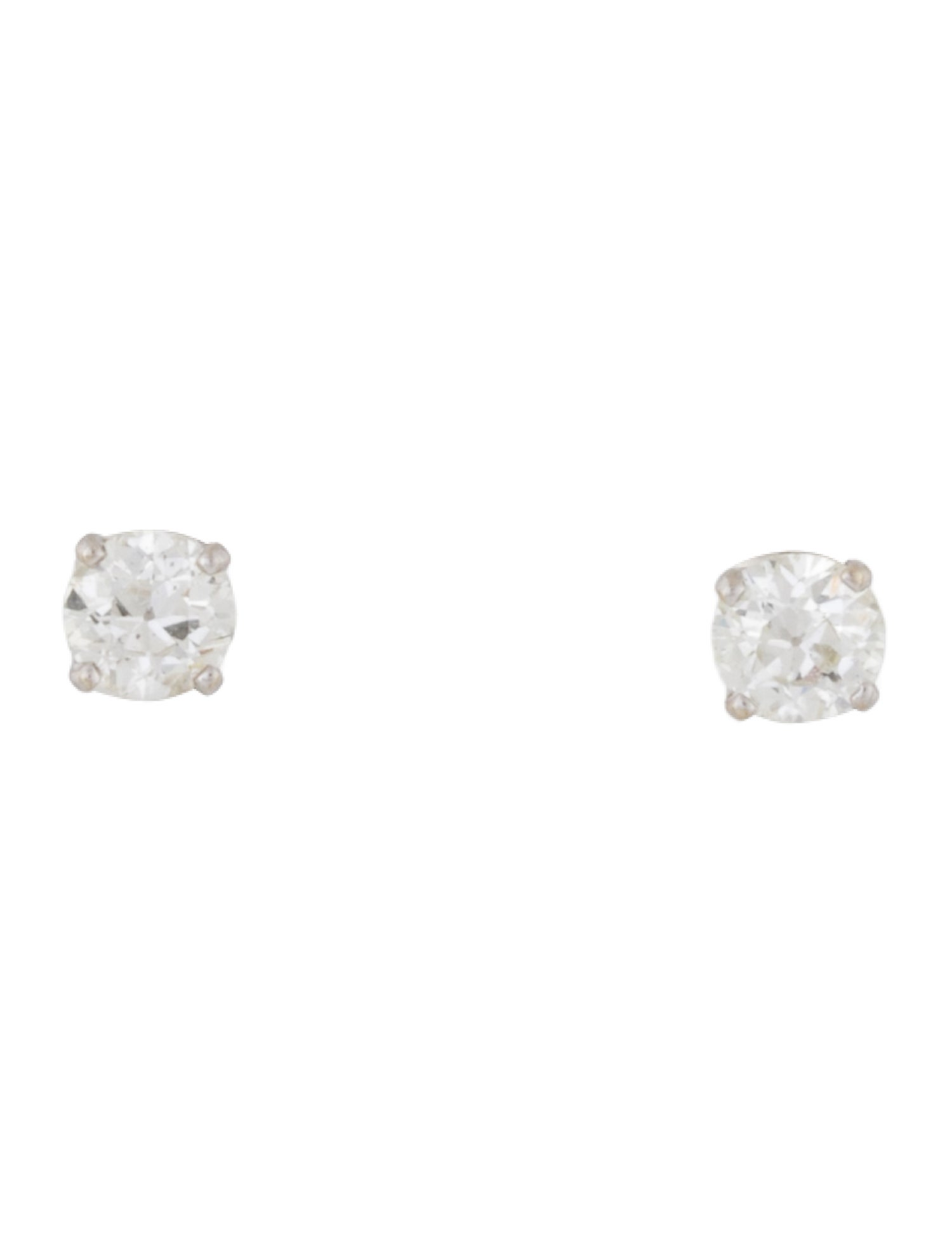 Earrings 14K Diamond Old European Cut Stud