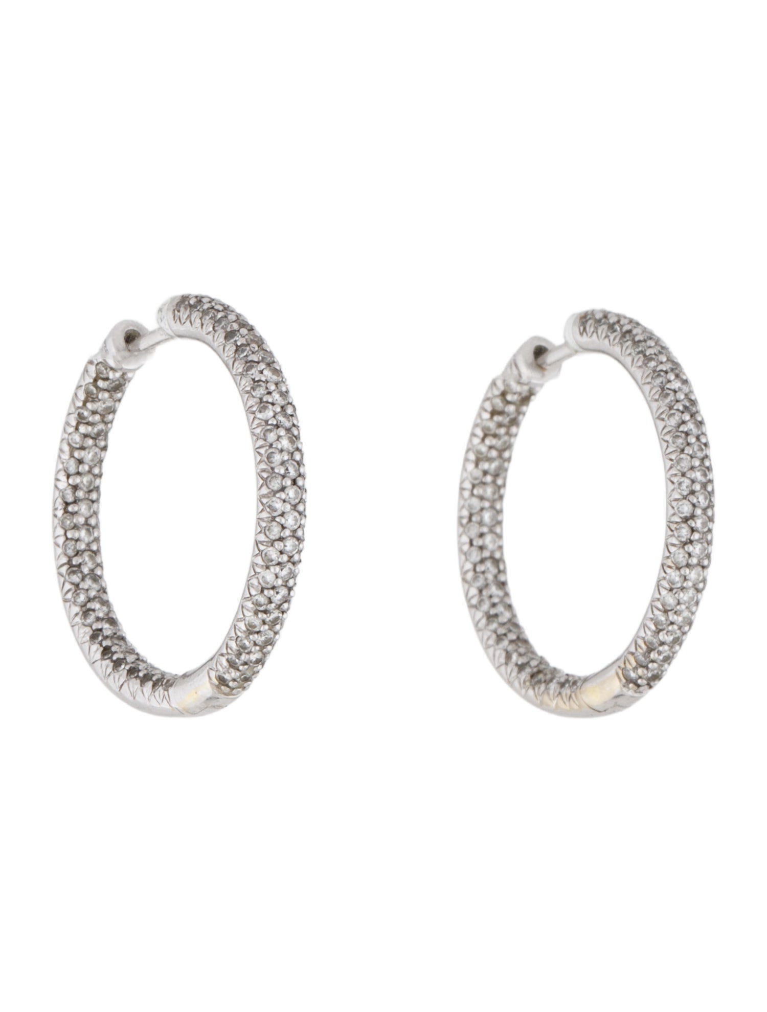 Earrings 18K Diamond Pave Hoop