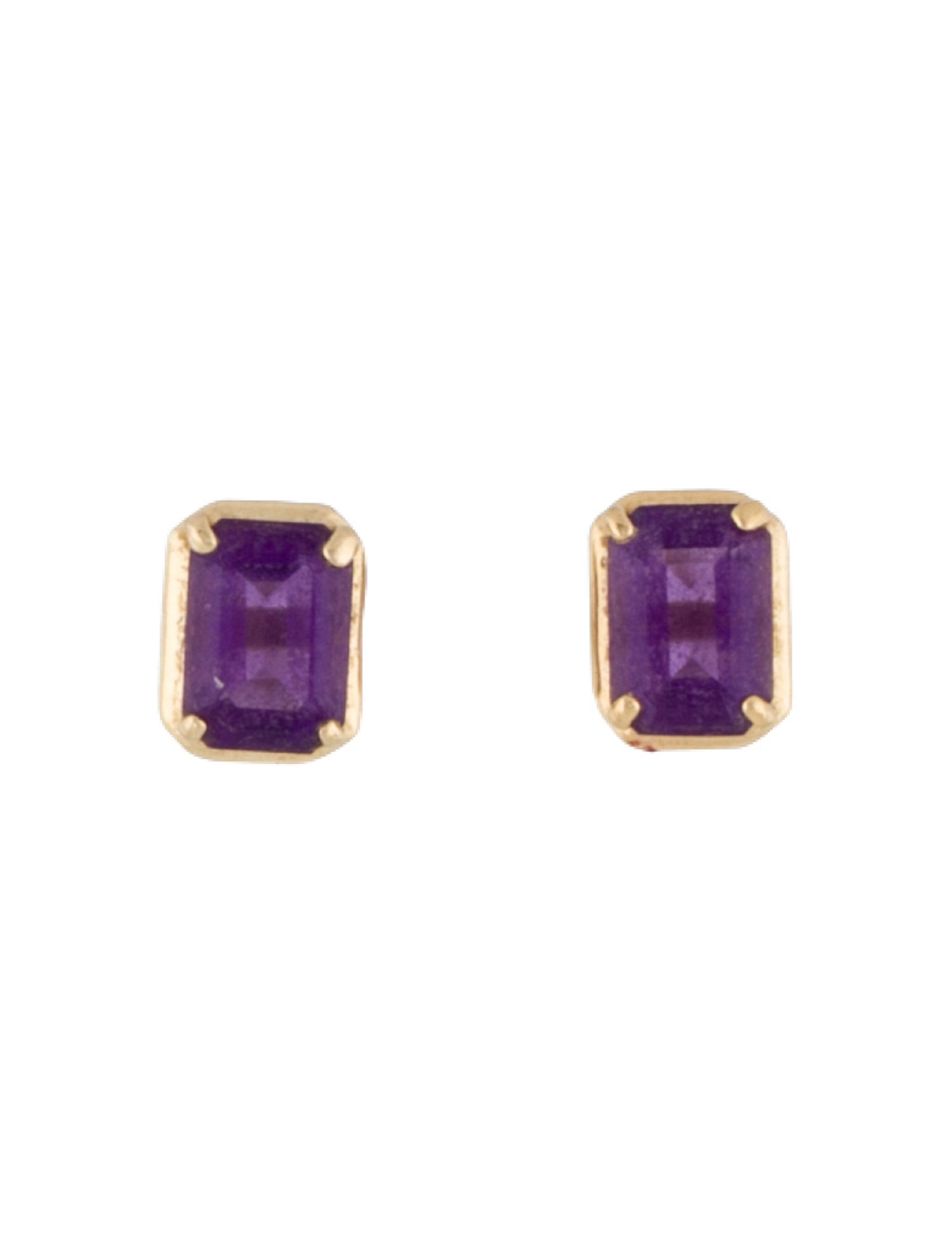 Earrings 14K Amethyst Stud