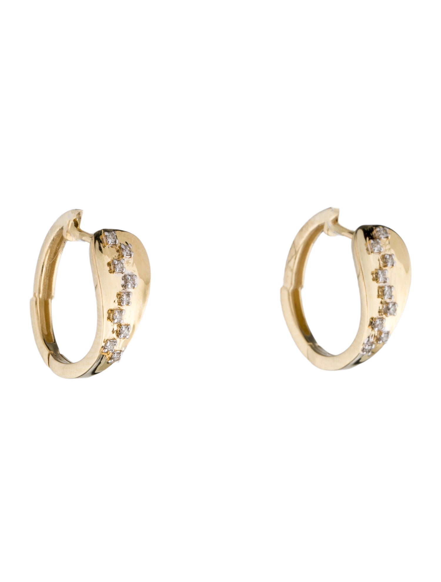 Earrings 14K Diamond Hoop
