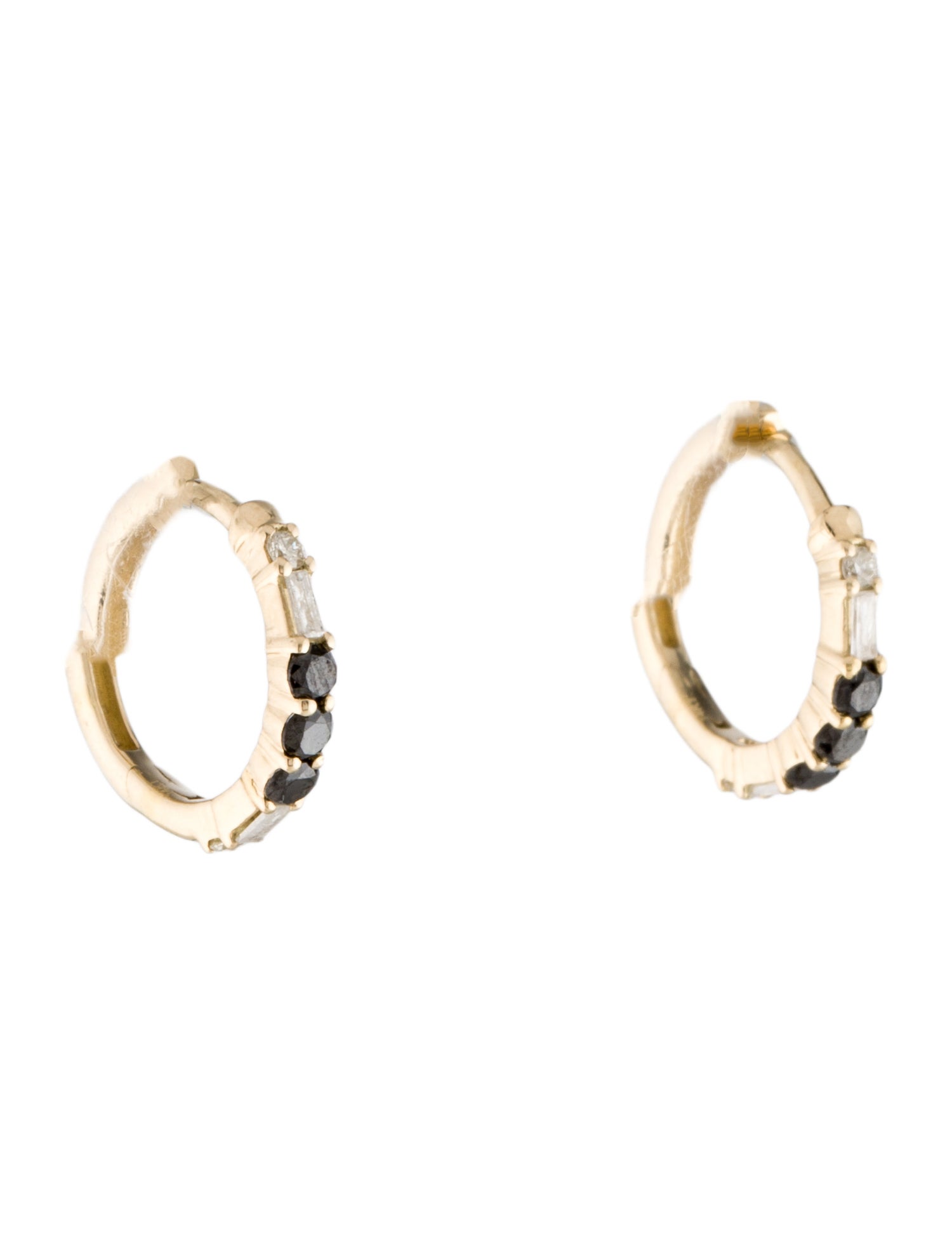 Earrings 14K Diamond Huggie Earrings