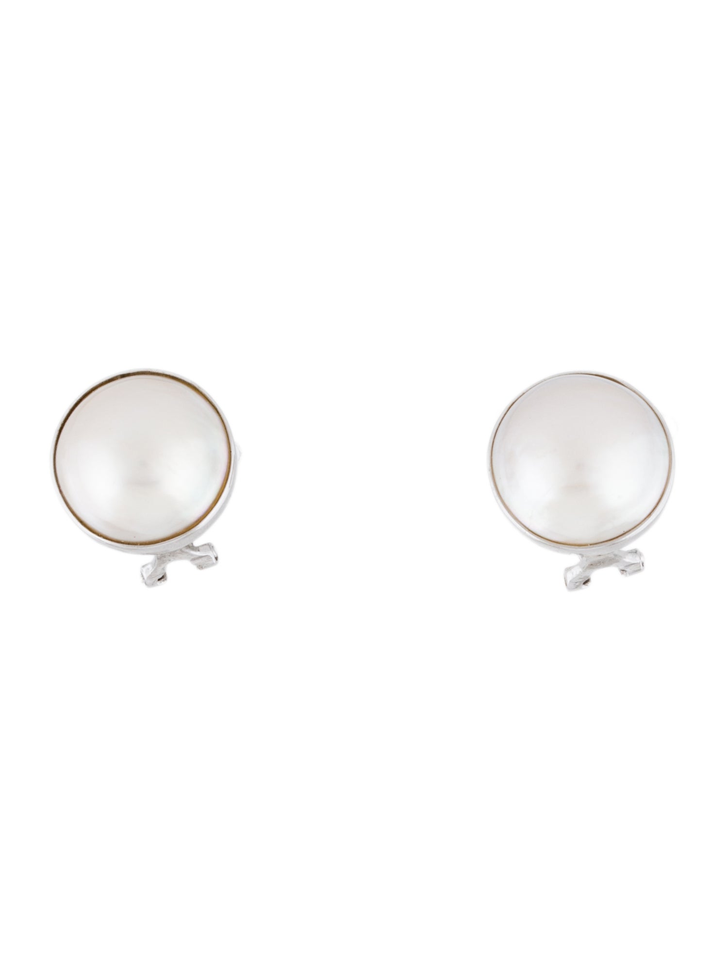 Earrings 18K Mabe Pearl Earclip