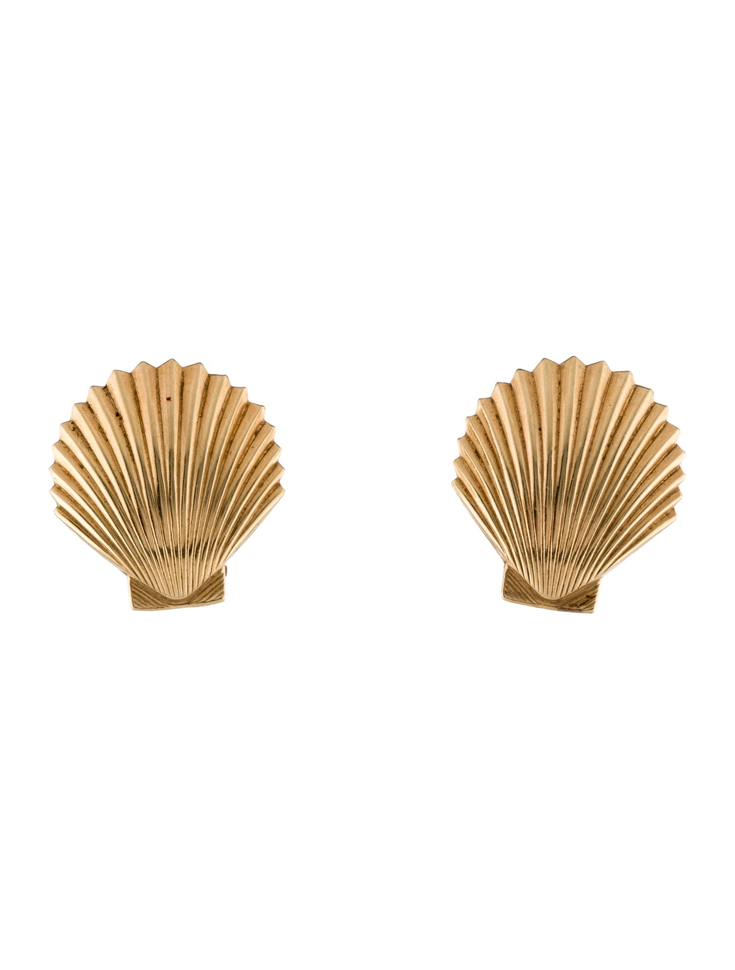 Earrings 14K Shell Clip-On