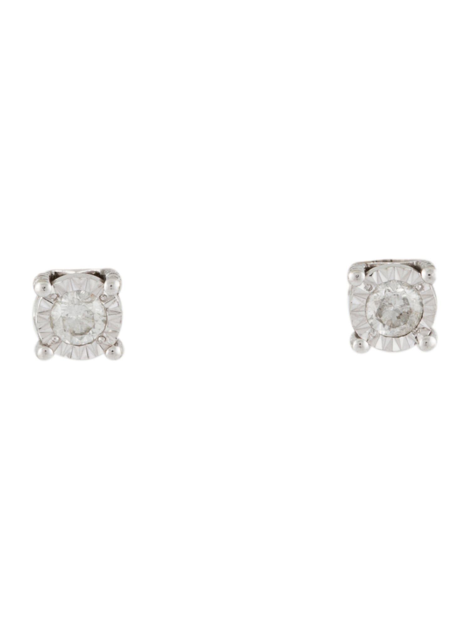 Earrings 14K Diamond Illusion Stud