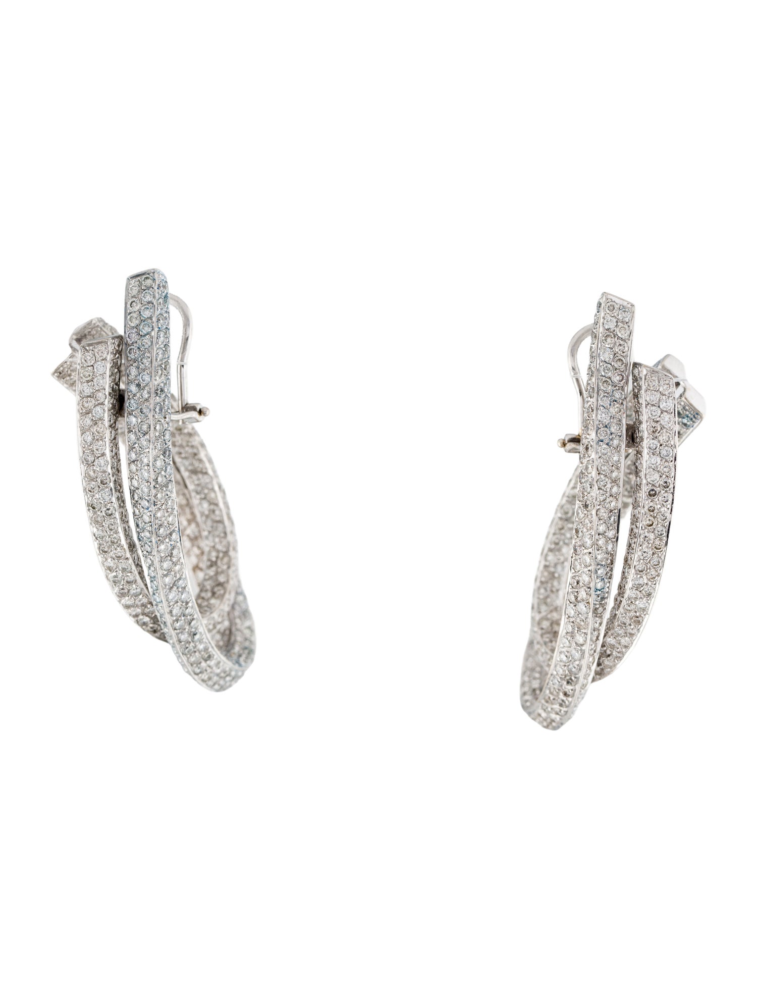 Earrings 18K 10.72ctw Diamond Drop