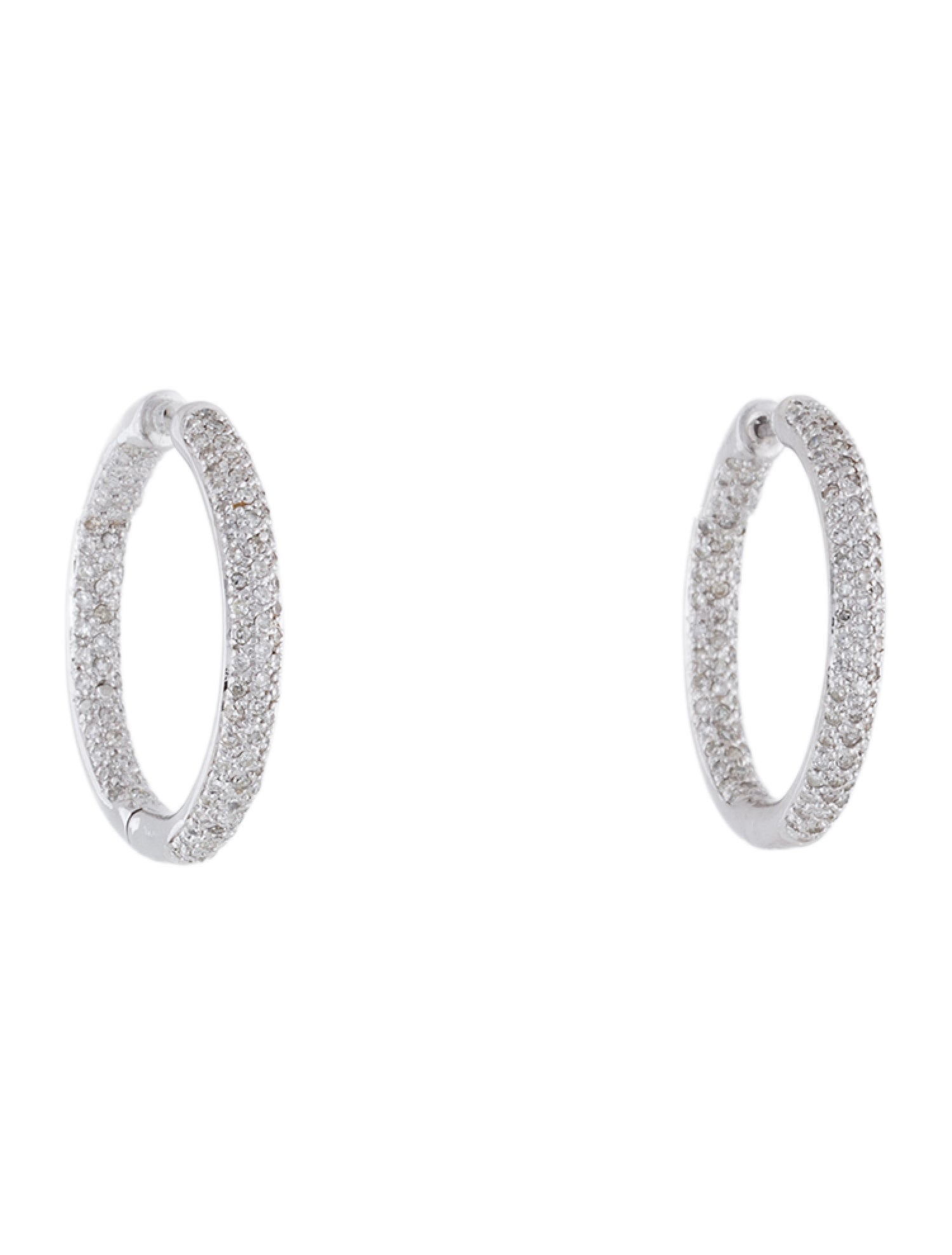 Earrings 14K 1.62CTW Diamond Hoop