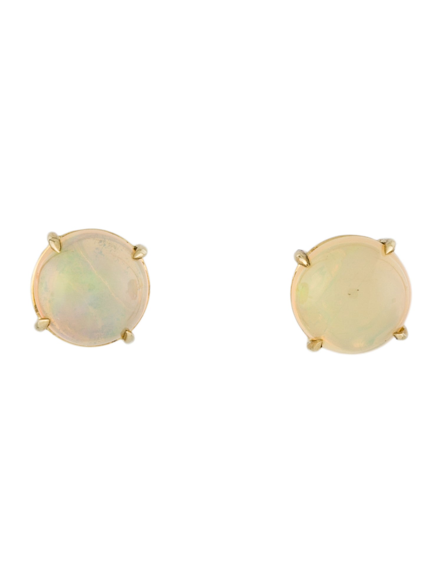 Earrings 14K 5.02ctw Opal Stud