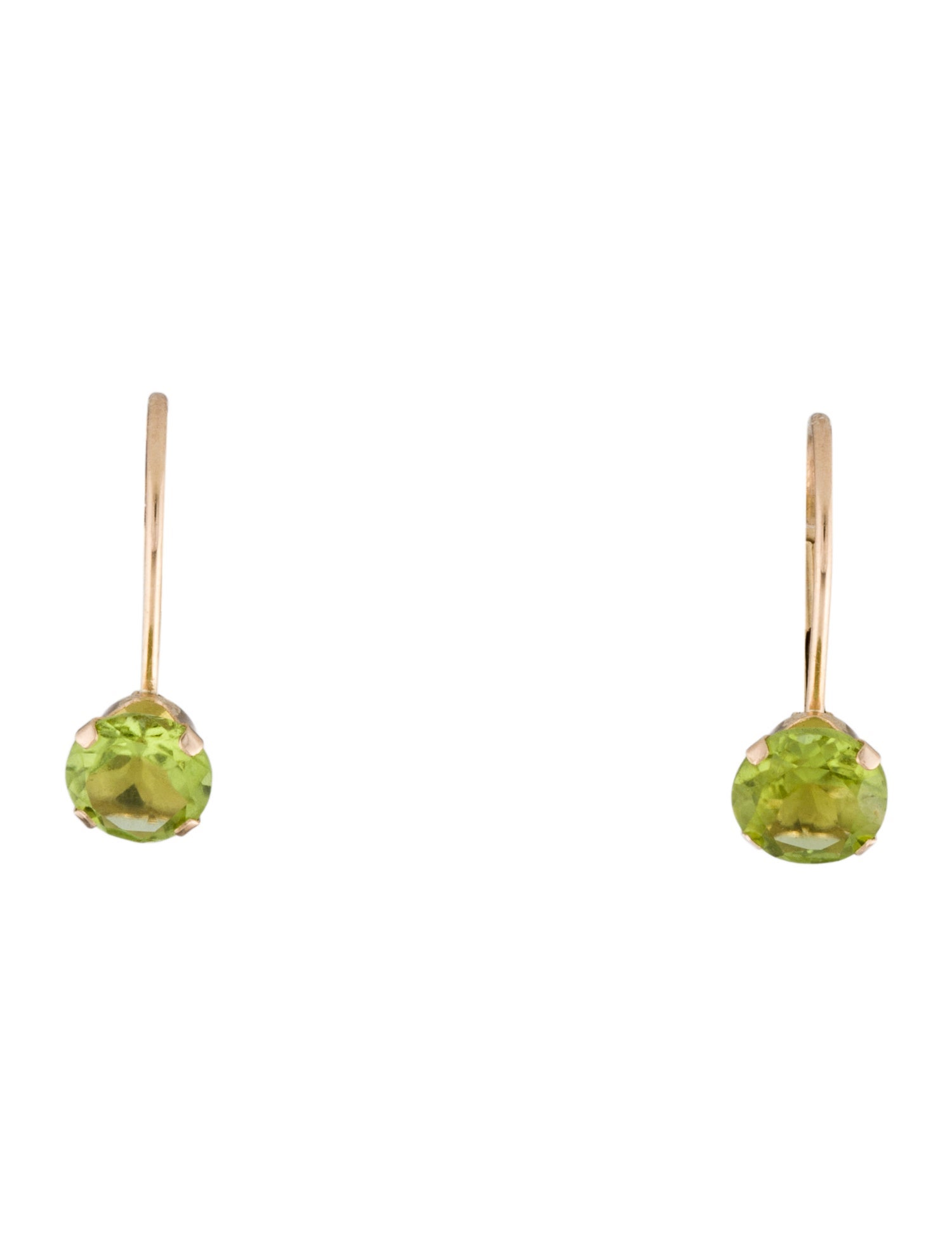 Earrings 14K 1.62ctw Peridot Drop