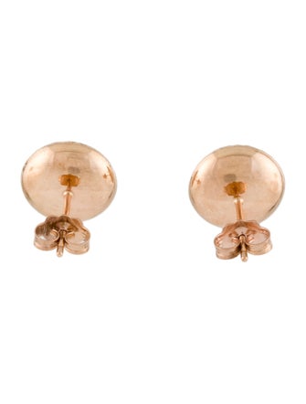 Earrings 14K Textured Button Stud Earrings