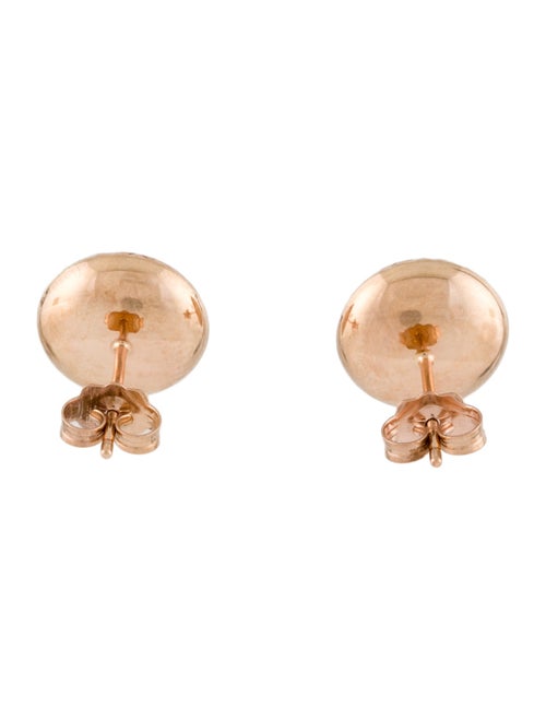 Earrings 14K Textured Button Stud Earrings