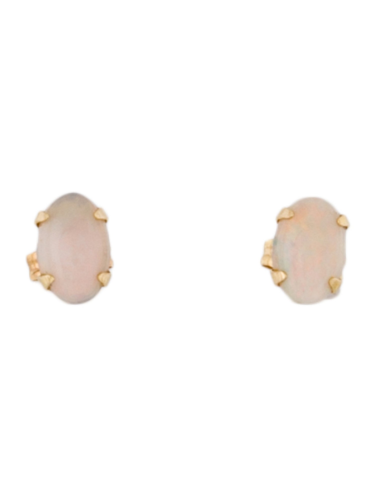 Earrings 14K Opal Cabochon Stud
